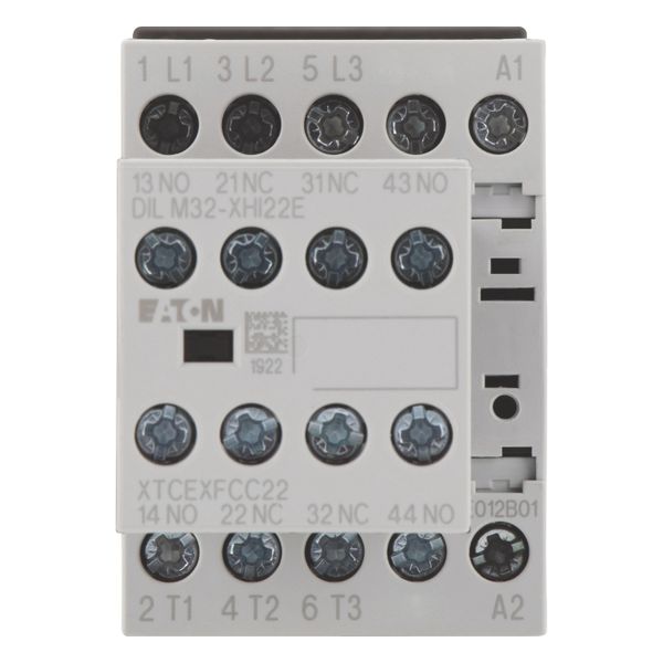 Contactor, 380 V 400 V 5.5 kW, 2 N/O, 2 NC, 230 V 50 Hz, 240 V 60 Hz, AC operation, Screw terminals image 3