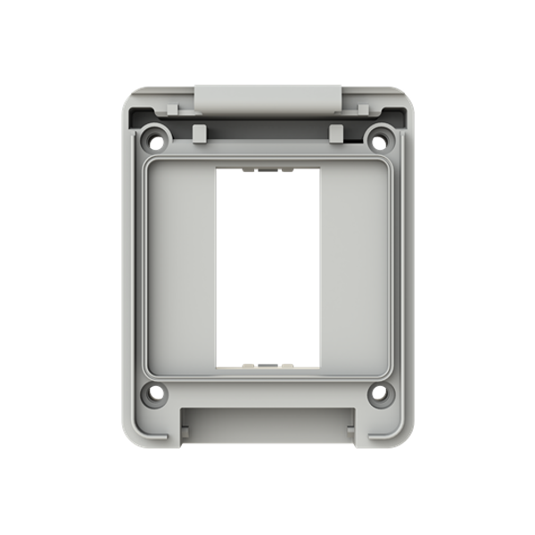 IP55 enclosure, 1 place, 2 modules width with Clamp Grey - Chiara image 1