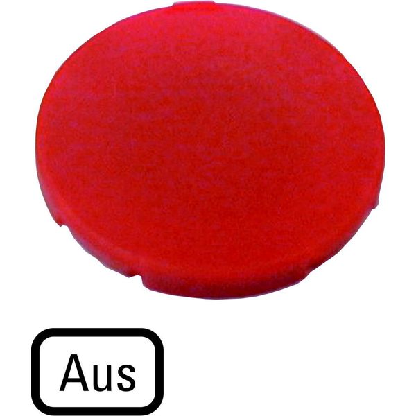 Button plate, flat red, OFF image 2