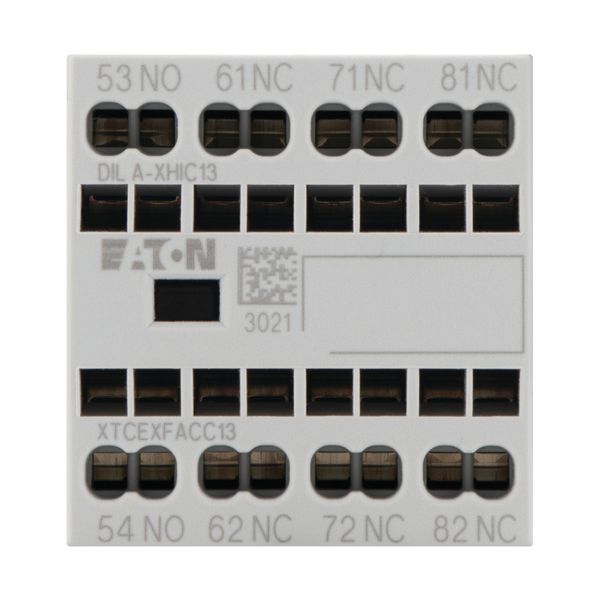 Auxiliary contact module, 4 pole, Ith= 16 A, 1 N/O, 3 NC, Front fixing, Spring-loaded terminals, DILA, DILM7 - DILM38 image 13