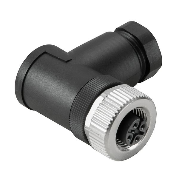 Round plug (field customisable), Socket, angled, Screw connection, M12 image 3