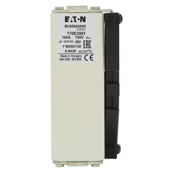 Fuse-link, high speed, 160 A, DC 750 V, compact size 1, gR, IEC, with indicator image 14