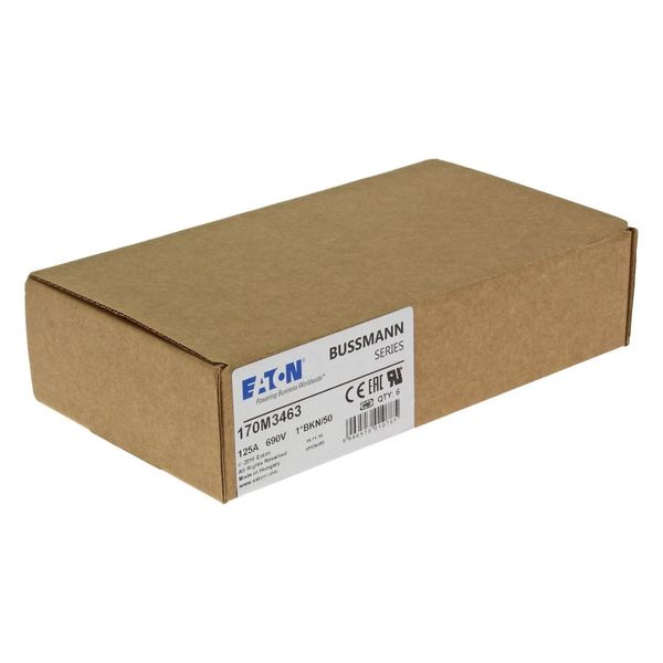 Fuse-link, high speed, 125 A, AC 690 V, compact size 1, 45 x 59 x 51 mm, aR, IEC, UL, single indicator image 13