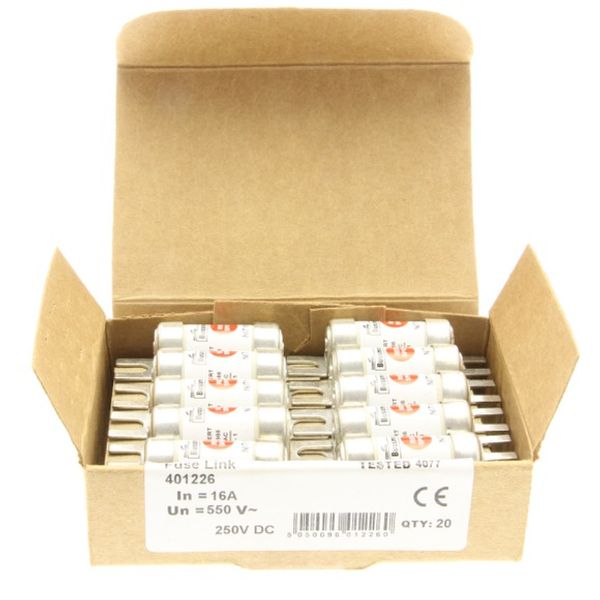 Fuse-link, LV, 16 A, AC 550 V, DC 250 V, BS88/A1, 14 x 56 mm, gL/gG, BS image 1