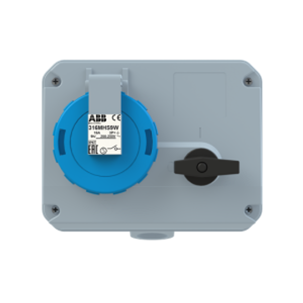 316MHS9W Industrial Switched Interlocked Socket Outlet image 4