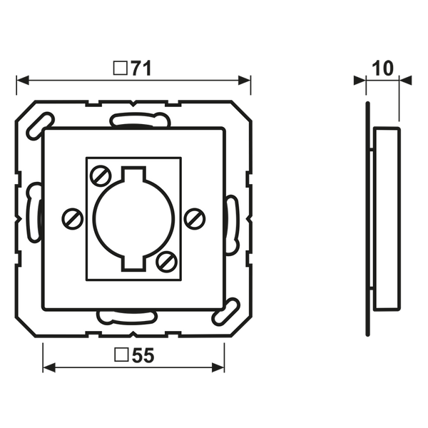 Centre plate for XLR-socket A568BFWW image 3