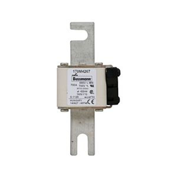 Fuse-link, high speed, 700 A, AC 690 V, DIN 1, 53 x 69 x 138 mm, aR, DIN, IEC, single indicator image 6