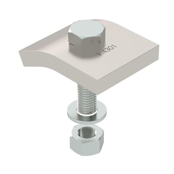 KWS 10 A2 Clamping profile with hexagon screw, h = 10 mm 60x50 image 1