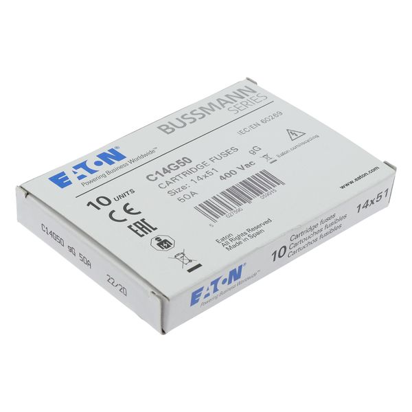 Fuse-link, LV, 50 A, AC 400 V, 14 x 51 mm, gL/gG, IEC image 14