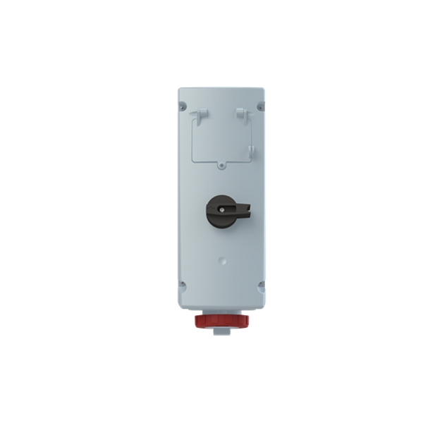 Switched interlocked socket-outlet with RCD, 6h, 30mA, 16A, IP67, 3P+E image 1