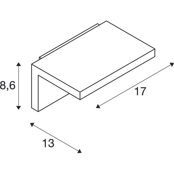 ANGOLUX WALL, 36 SMD LED, 7,5W, 3000K, IP44, anthracite image 2