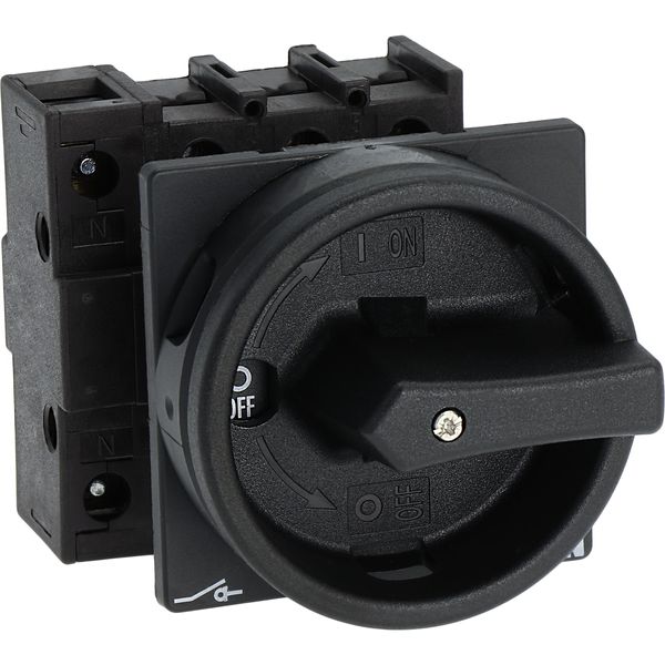 Main switch, P1, 25 A, flush mounting, 3 pole + N, STOP function, With black rotary handle and locking ring, Lockable in the 0 (Off) position image 21