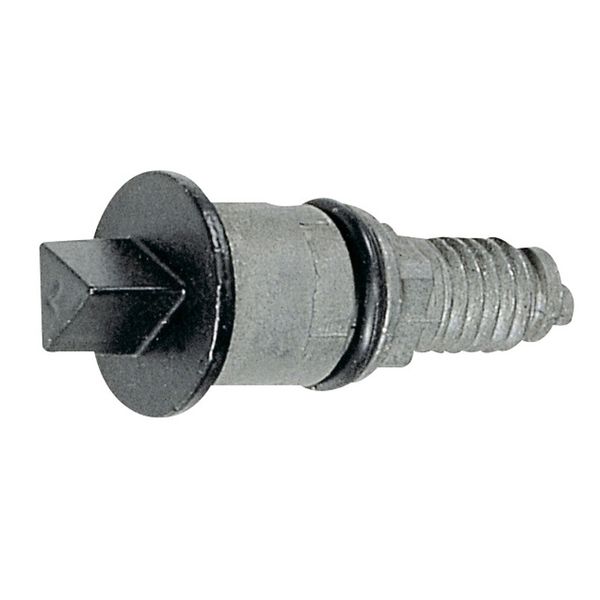 Metal rebate lock - 8 mm male triangle - metal image 1