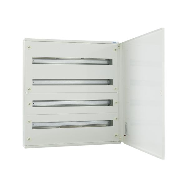 Complete surface-mounted flat distribution board, white, 33 SU per row, 4 rows, type C image 11