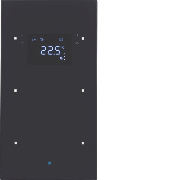 KNX glass sensor 2g thermostat, display, intg bus coupl. , KNX-TS sens image 1