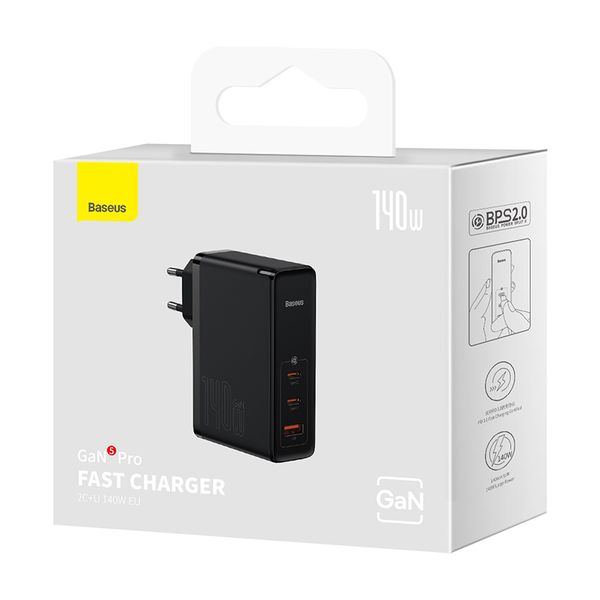 Wall Charger GaN5 Pro 100W USB + USB-C QC4+ PD3.0 with USB-C 1m Cable, Black image 8