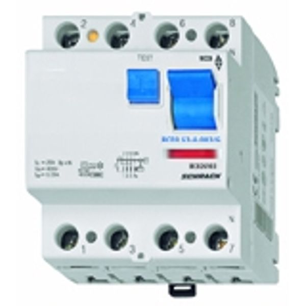 Residual current circuit breaker 63A, 4-pole,30mA, type AC,G image 1