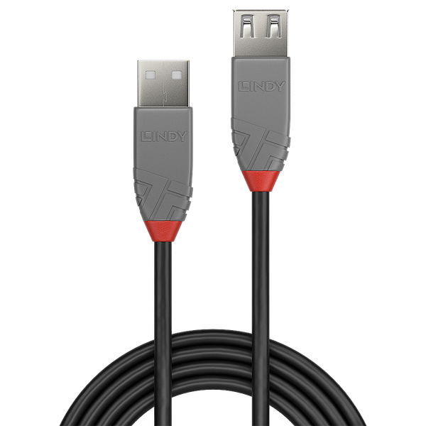 1m USB 2.0 Type A Extension Cable, Anthra Line USB Type A Male to A Female image 2