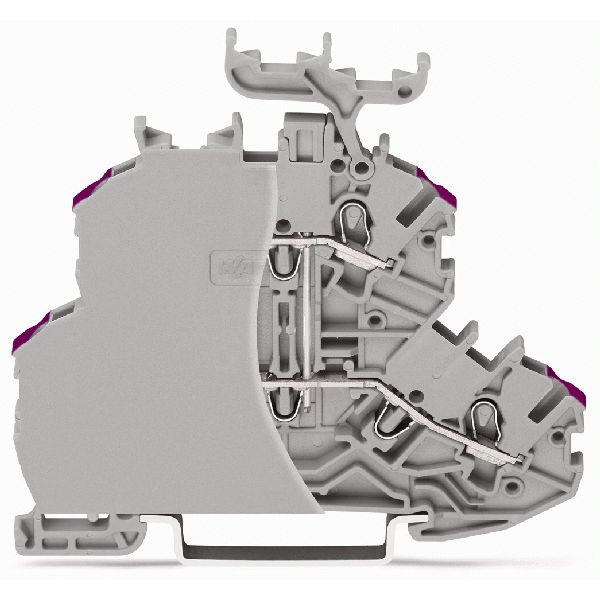 Double-deck terminal block 4-conductor through terminal block with end image 3