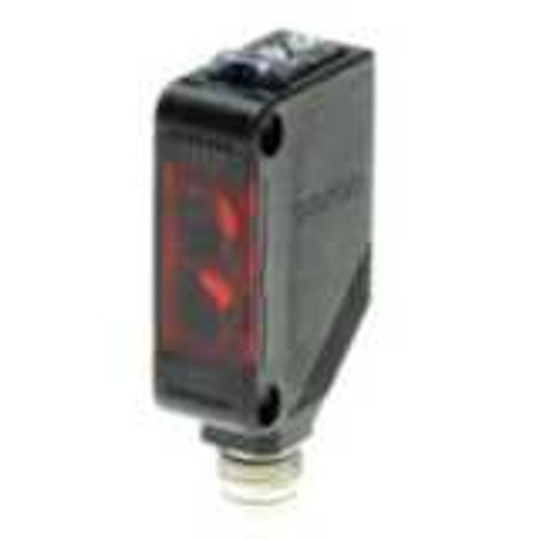 Photoelectric sensor, rectangular housing, red LED, limited-reflective image 1