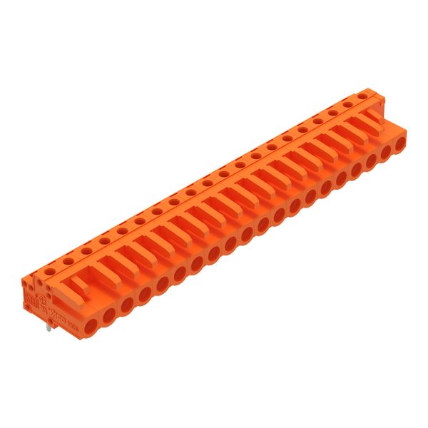 THT female header angled Pin spacing 5.08 mm orange image 1