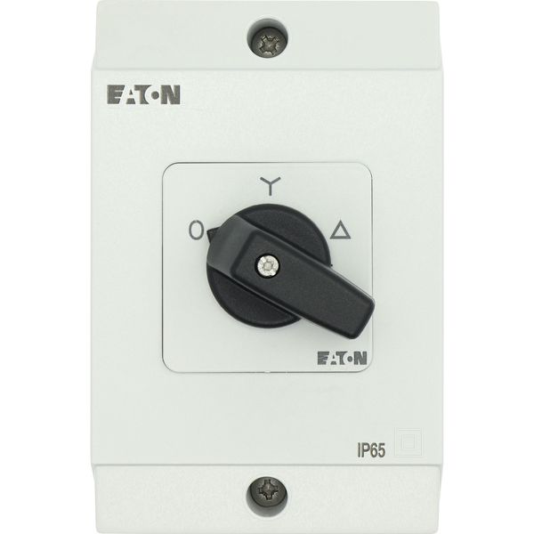 Star-delta switches, T0, 20 A, surface mounting, 4 contact unit(s), Contacts: 8, 60 °, maintained, With 0 (Off) position, 0-Y-D, Design number 8410 image 18