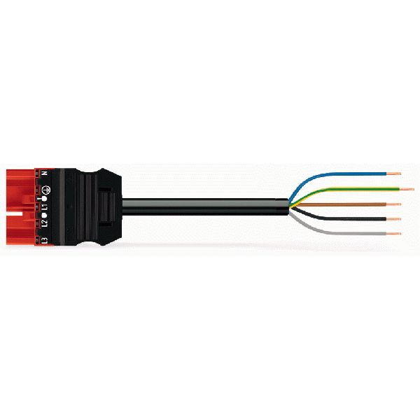 pre-assembled connecting cable;Eca;Socket/open-ended;red image 3