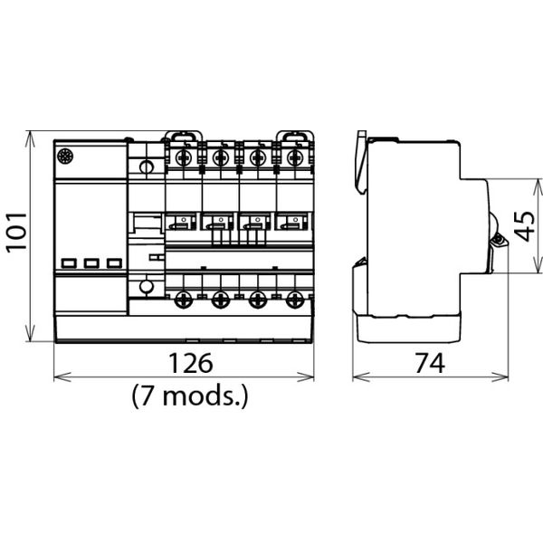 Surge protective devices for circuit breakers   4-pole  C32 A image 2