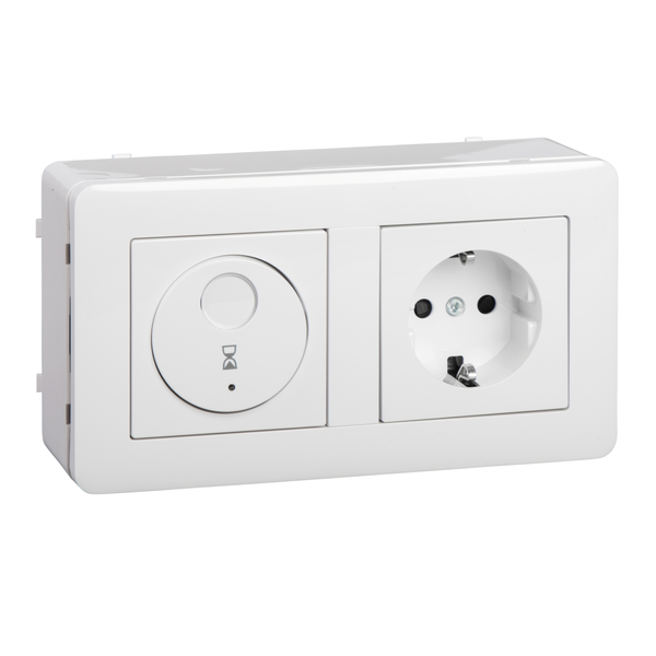 socket-outlet with electronic timer, 10A,  surface, white, Exxact image 4