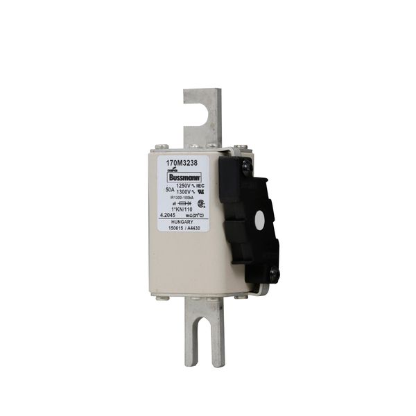 Fuse-link, high speed, 50 A, AC 1250 V, compact size 1, 45 x 58 x 138 mm, aR, DIN, IEC, type K indicator image 5