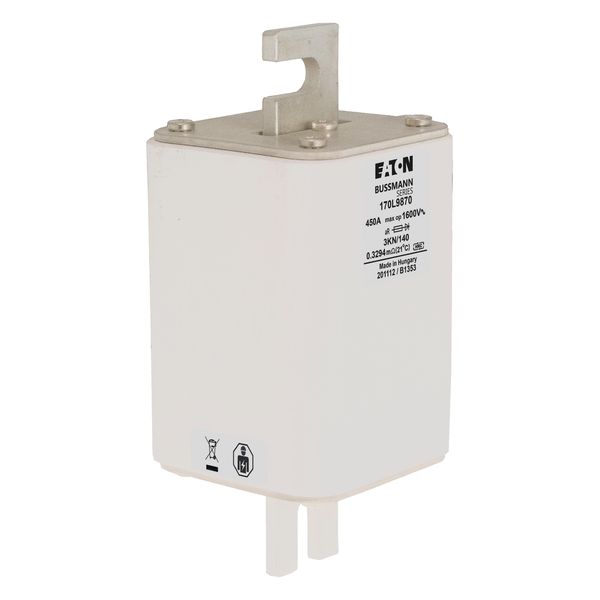 Fuse-link, high speed, 450 A, AC 1600 V, Size 3, 74 x 92 x 171 mm, aR, IEC, single indicator image 20