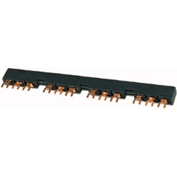 Three-phase busbar link, Circuit-breaker: 4, 234 mm, For PKZM0-... or PKE12, PKE32 without side mounted auxiliary contacts or voltage releases image 1