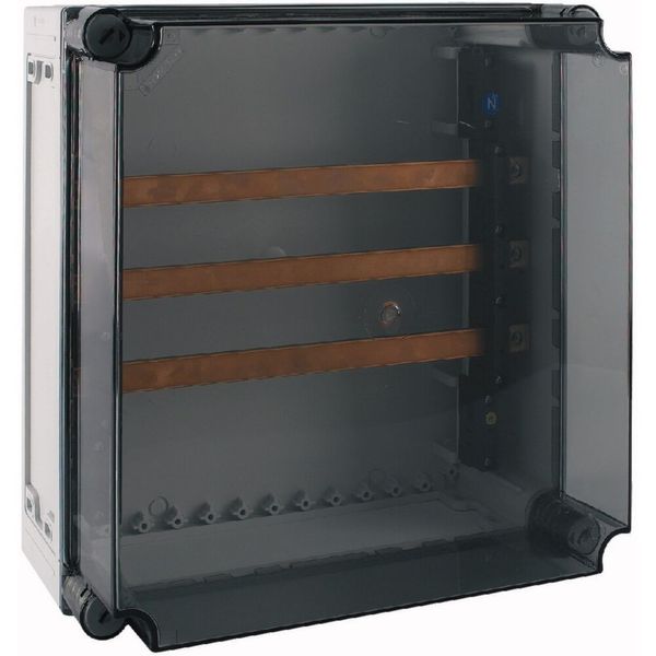 Busbar panel enclosure with transparent cover, 400A, 3-pole image 6