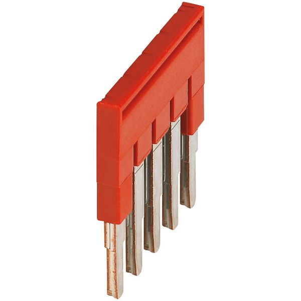 PLUG-IN BRIDGE, 5POINTS FOR 2,5MM² TERMINAL BLOCKS, RED image 1