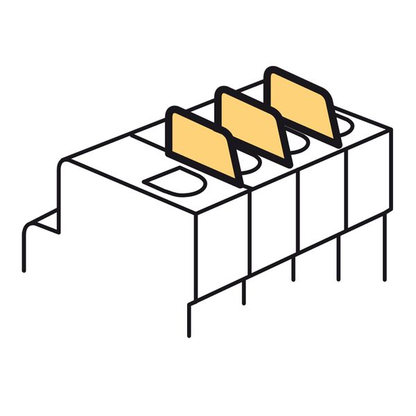 Insulating shield for MCB-DX³ - 1 module per pole image 1