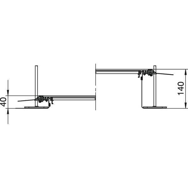 OKA-G50040140DR9 Flushfloor trunking unit for service unit GESR9 2400x500x140 image 2