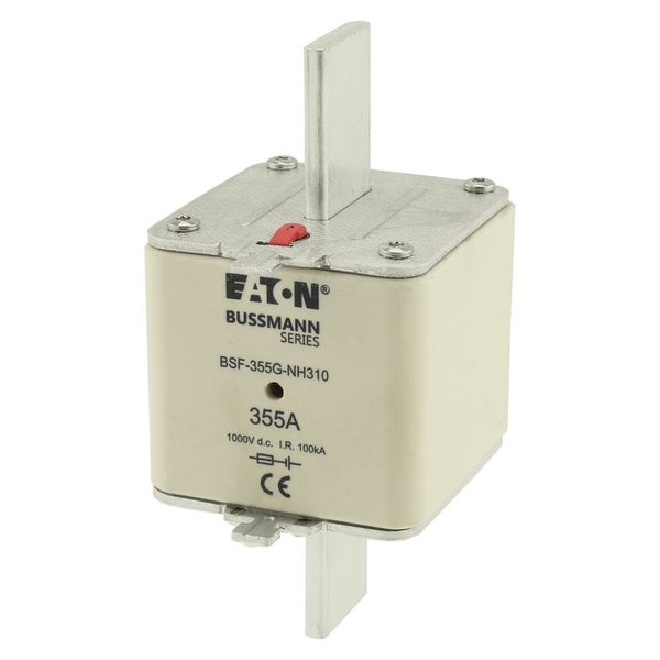 Fuse-link, high speed, 355 A, DC 1000 V, NH3, 71 x 76 x 150 mm, gBat, IEC, blade connection image 24