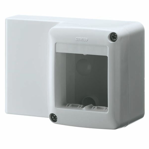 SELF-SUPPORTING DEVICE BOX  FOR SYSTEM DEVICE - FOR MINI TRUNKING - 2 GANG - WHITE RAL 9010 image 2