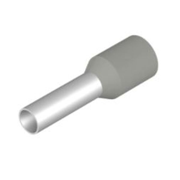 Wire-end ferrule, insulated, 12 mm, 10 mm, grey image 2