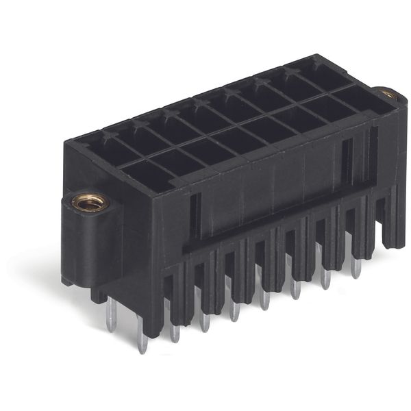 THR male header, 2-row 0.8 x 0.8 mm solder pin straight black image 1