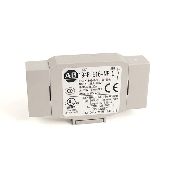 Switch, Accessory, Additional Pole, for 193E-E16, 1NO image 1