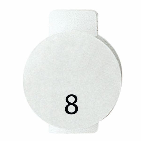 LENS WITH ILLUMINATED SYMBOL FOR COMMAND DEVICES - EIGHT - SYMBOL 8 - SYSTEM WHITE image 2
