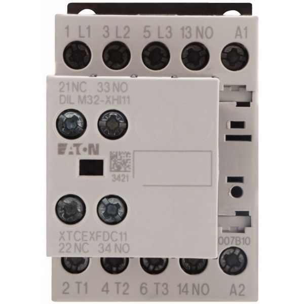 Contactor, 380 V 400 V 3 kW, 2 N/O, 1 NC, 24 V DC, DC operation, Screw terminals image 2
