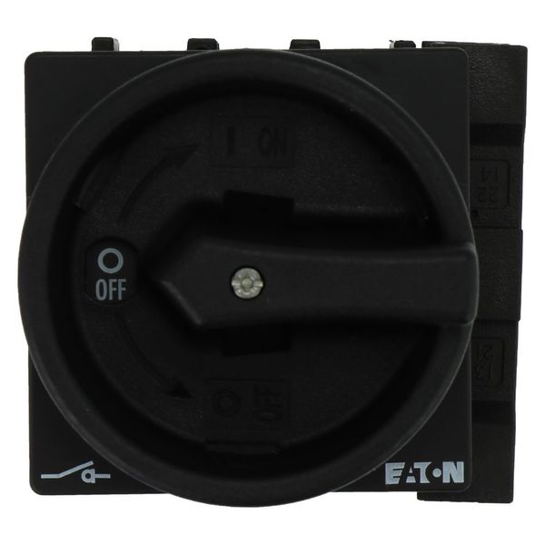Main switch, P1, 40 A, flush mounting, 3 pole, 1 N/O, 1 N/C, STOP function, With black rotary handle and locking ring, Lockable in the 0 (Off) positio image 11
