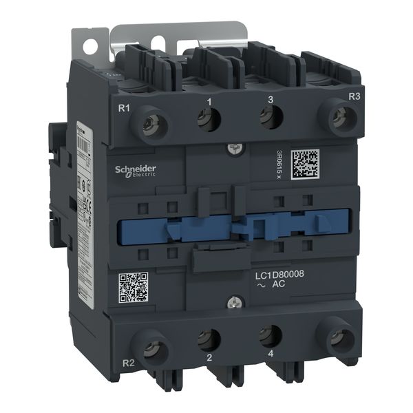 TeSys Deca contactor , 4P(2 NO + 2 NC) , AC-1 = 440V, 125A, 120V AC 50/60 Hz coil image 3