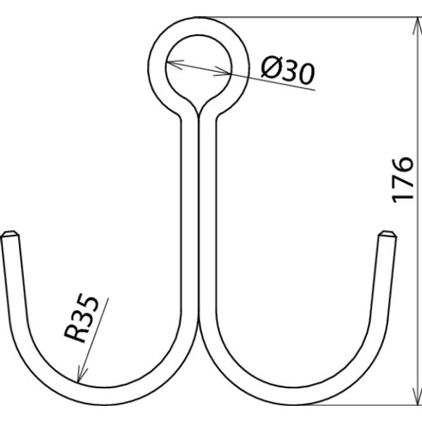 Hook for (profile-free) fixing of the earthing cable at the mast DB dr image 2