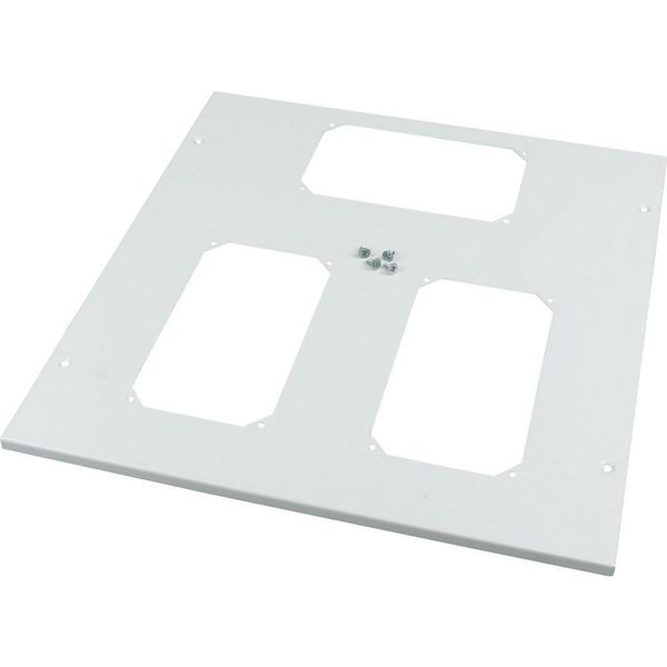 Top plate, F3A-flanges XF, for, WxD=1200x800mm, IP55, grey image 4