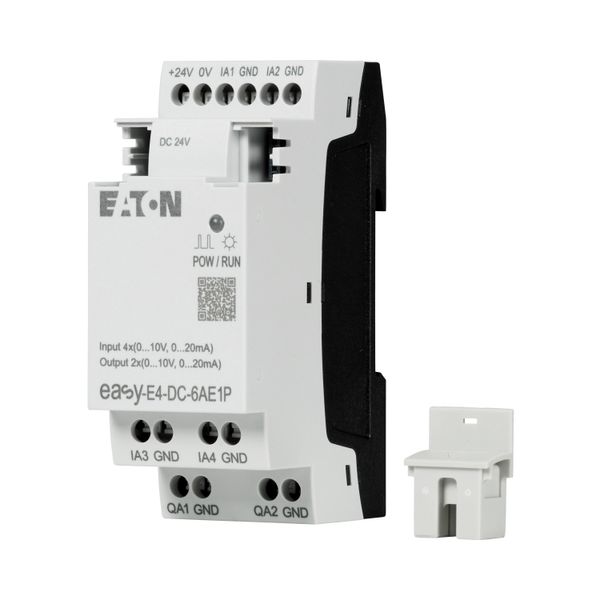 I/O expansion, For use with easyE4, 24 V DC, Inputs expansion (number) analog: 4, Outputs expansion (number) analog: 2, Push-In image 9