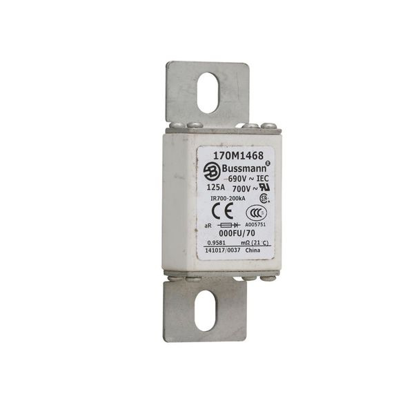 Fuse-link, high speed, 125 A, AC 690 V, size 000, 24 x 36 x 96 mm, aR, IEC image 10