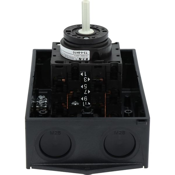 Star-delta switches, T3, 32 A, surface mounting, 4 contact unit(s), Contacts: 8, 60 °, maintained, With 0 (Off) position, 0-Y-D, Design number 8410 image 30